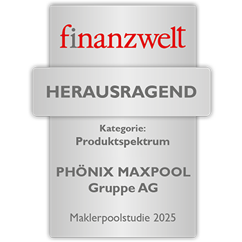 Auszeichnung finanzwelt 2025 - Kategorie Produktspektrum