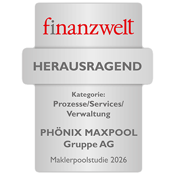 Auszeichnung finanzwelt 2026 - Kategorie Prozesse/Service/Verwaltung